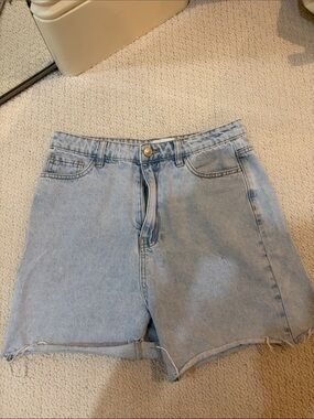 Princess Polly High-Rise Light Blue Denim Jean Shorts
